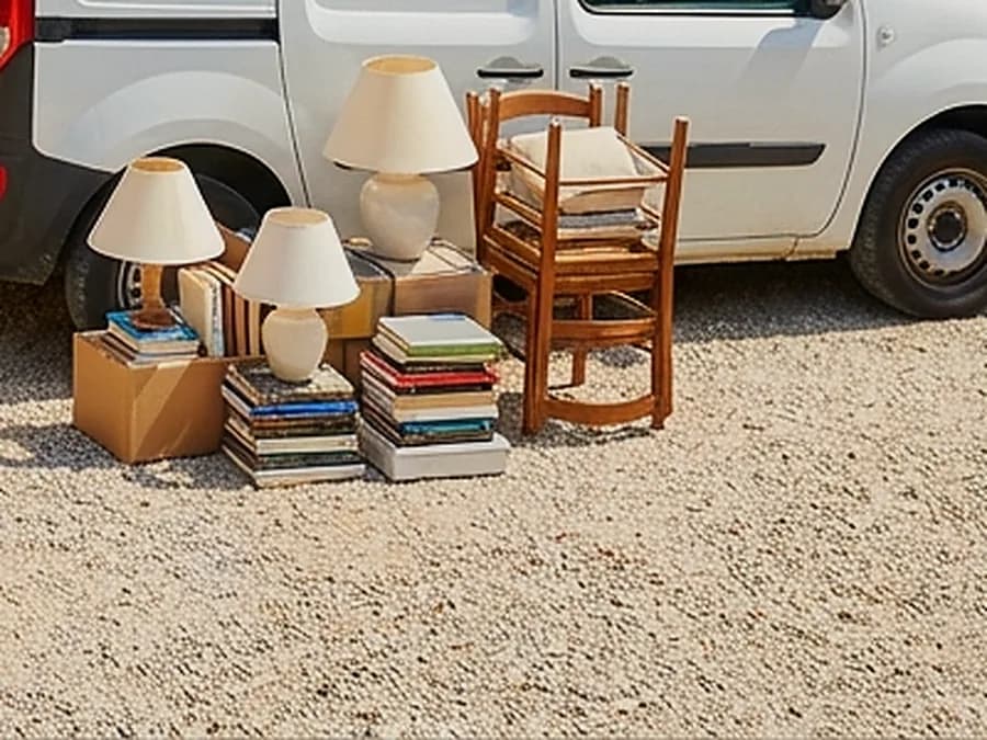 Meubles et objets en état mis de côté pour le don et le réemploi